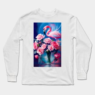 The Flamingo And The Roses Long Sleeve T-Shirt